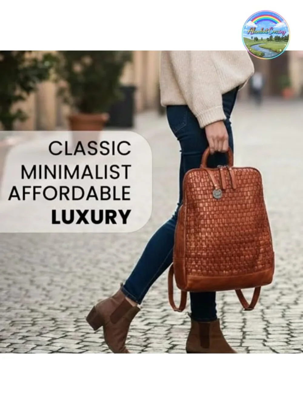 Genuine Leather Backpack for Women Men Vintage Style Daypack